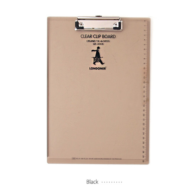 Black - London clear clipboard