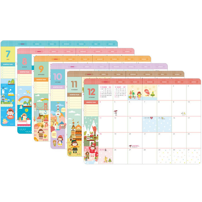 Monthly plan - 2016 Hello coco monthly dated diary