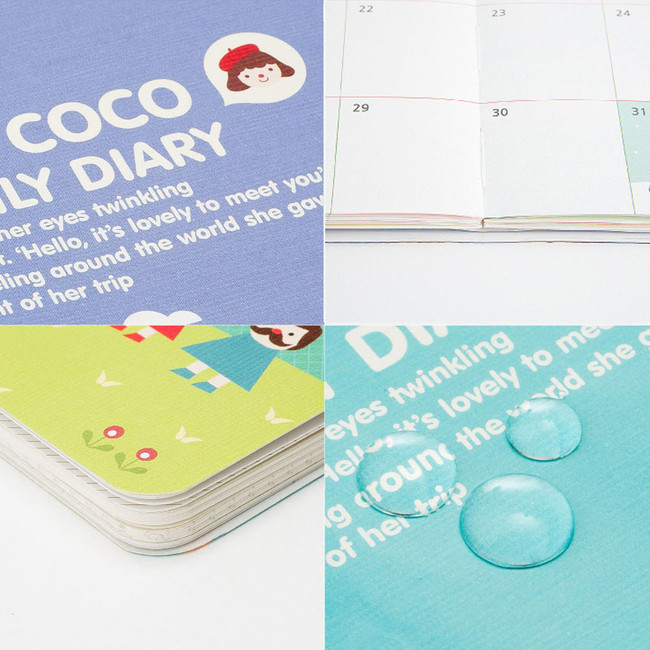 Detail of 2016 Hello coco monthly dated diary