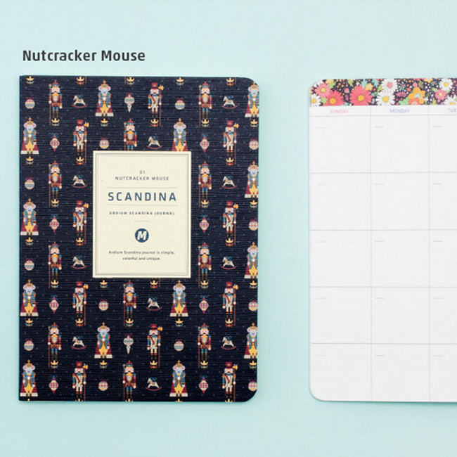 Nutcracker mouse - Scandina pattern undated small monthly journal