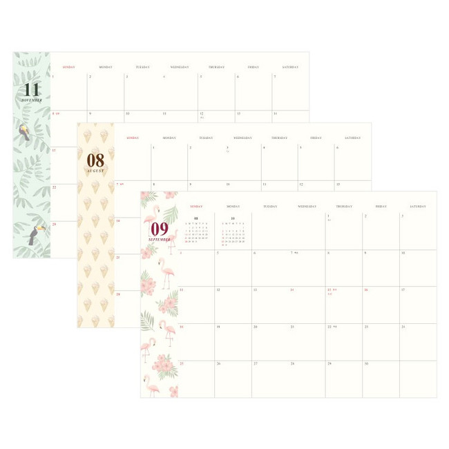 Monthly plan - 2016 Iconic Lively pattern dated diary