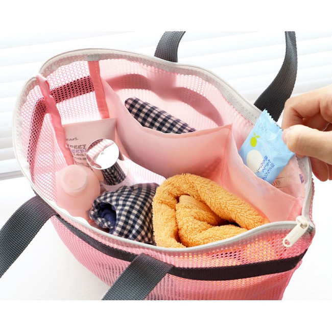 Travel mesh tote bag pouch ver.2