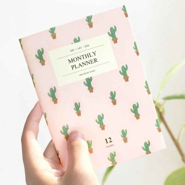 Cactus - Iconic monthly planner A6 size ver.2