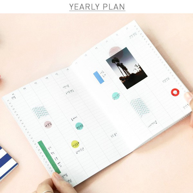 Yearly plan - Iconic monthly planner A6 size ver.2