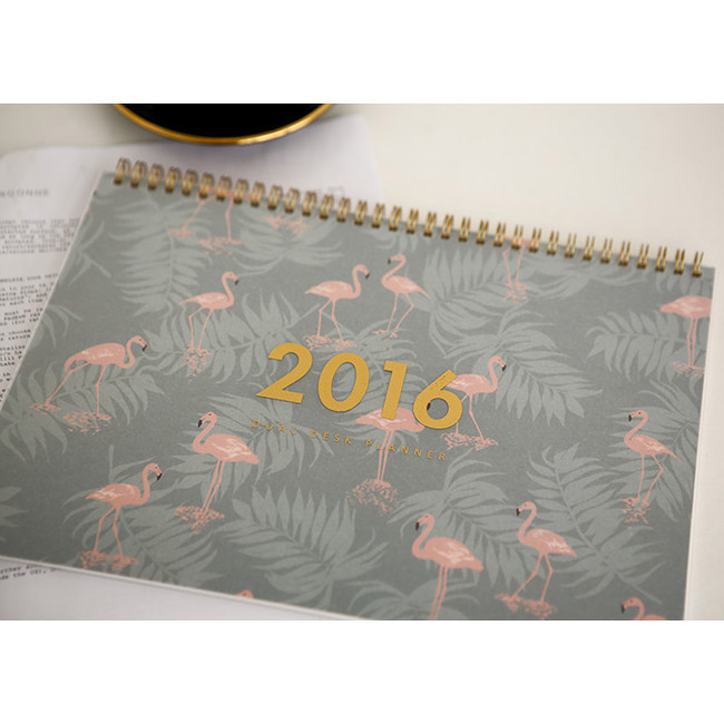 2016 Pattern wirebound dated dual monthly planner 