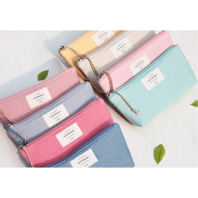 Donbook Wish blossom mind full zipper pouch - fallindesign