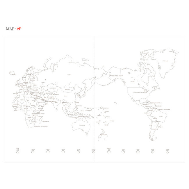 Map - 2016 Object dated weekly diary