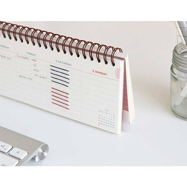 Weekly plan - Desk wirebound dated planner