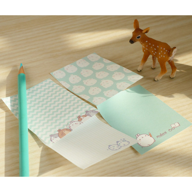 Mint - Molang cute pattern sticky note