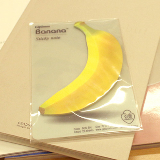 Banana sticky memo notes 20 sheets