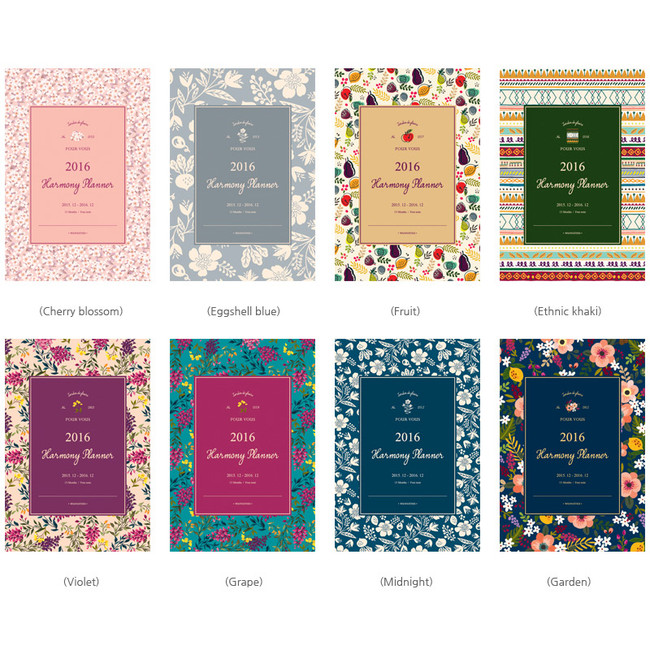 Pour vous harmony dated small planner 