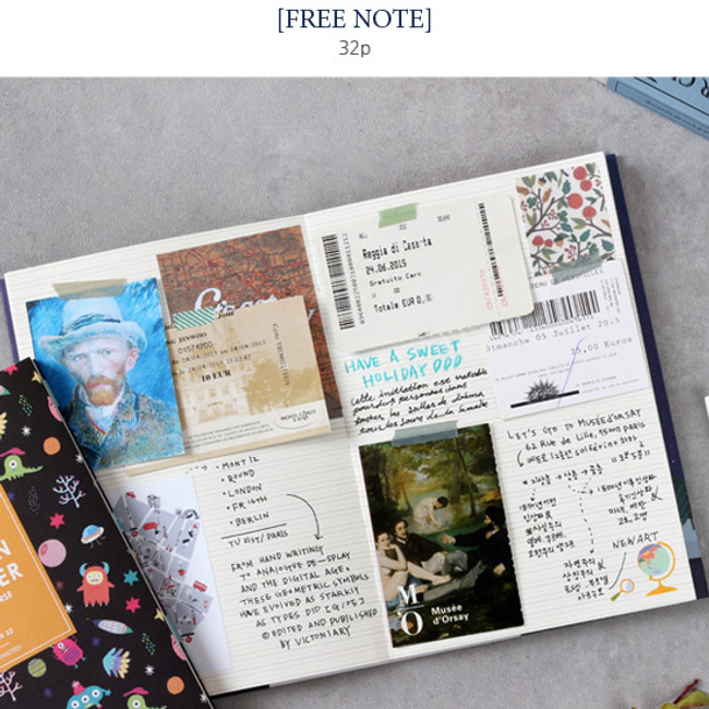 Free note - Bon bon small dated monthly planner 