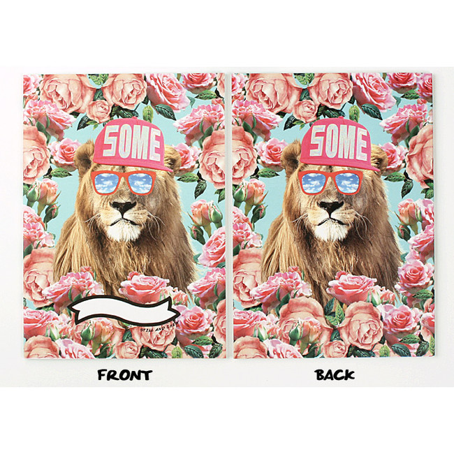 Lion - Fashionista animal lined notebook