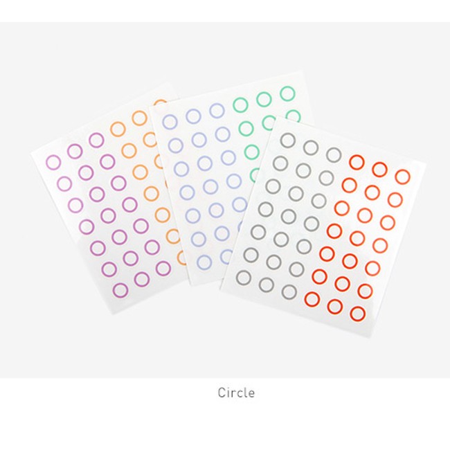 Circle - Transparent circle deco sticker set ver.2