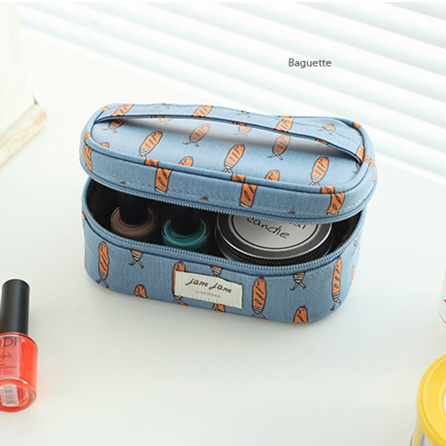 Baguette - Jam Jam cute illustration make up cosmetic pouch 