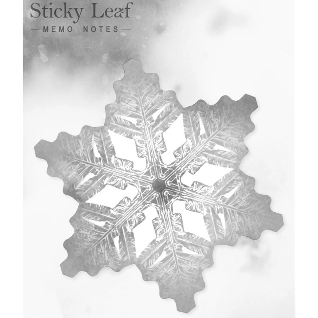 Snow flower transparent sticky memo