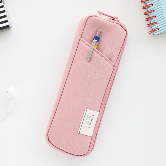 Indi pink - A low hill basic standard pocket pencil case