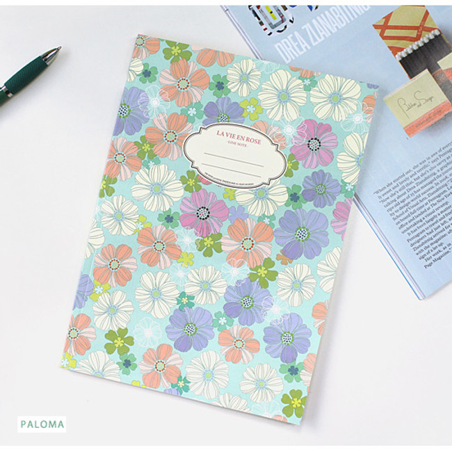 Paloma - La vie en rose B5 size lined notebook