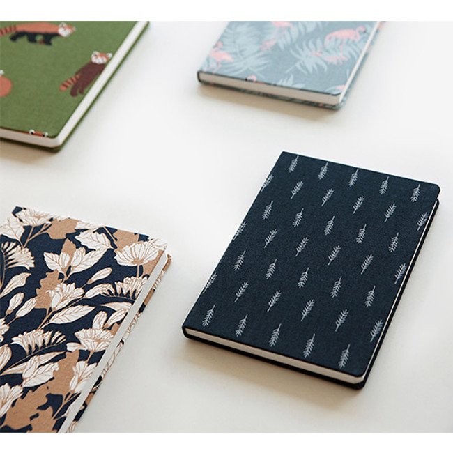 pattern fabric cover plain notebook 