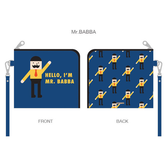 Mr.BABBA - Hello half zip around wallet