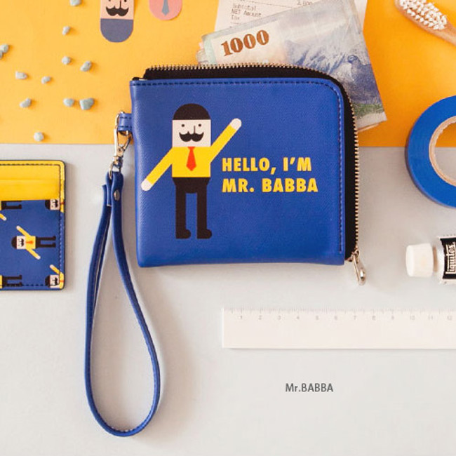 Mr.BABBA - Hello half zip around wallet