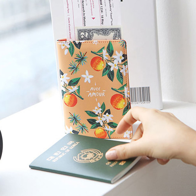 Mandarin - Rim pattern passport cover case