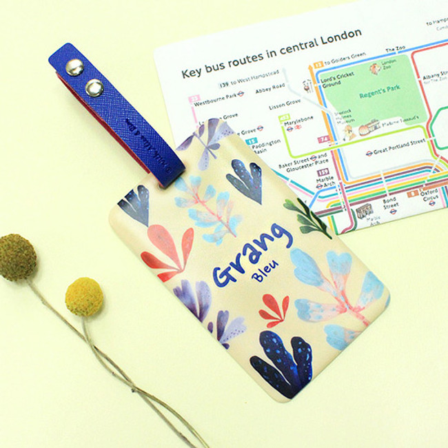 Grang - Rim flower pattern travel luggage name tag