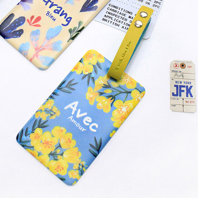 Avec - Rim flower pattern travel luggage name tag