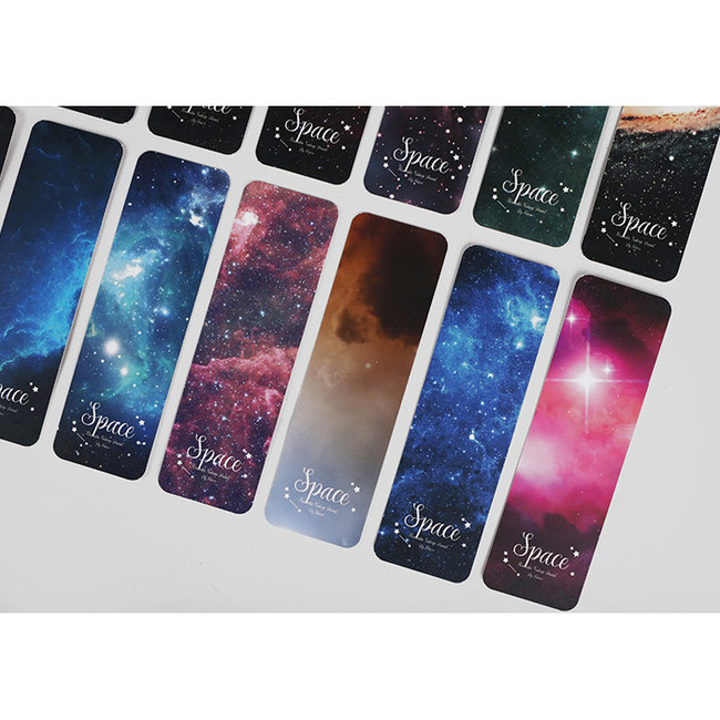 Space vintage bookmark set