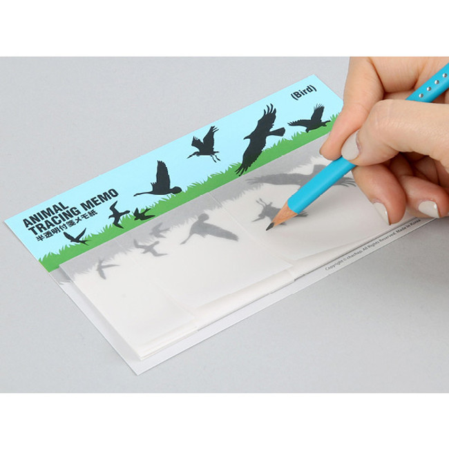 Animal translucent sticky memo note set