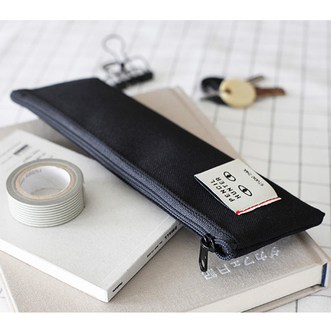 Black - Pencil hunter zipper pencil pouch