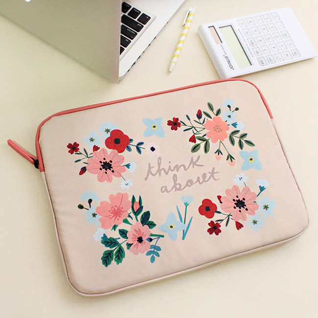 Peach - Rim pattern 13 inches laptop pouch case 