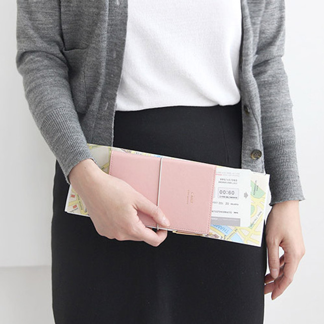 Pink - Caily bon voyage RFID blocking passport case 