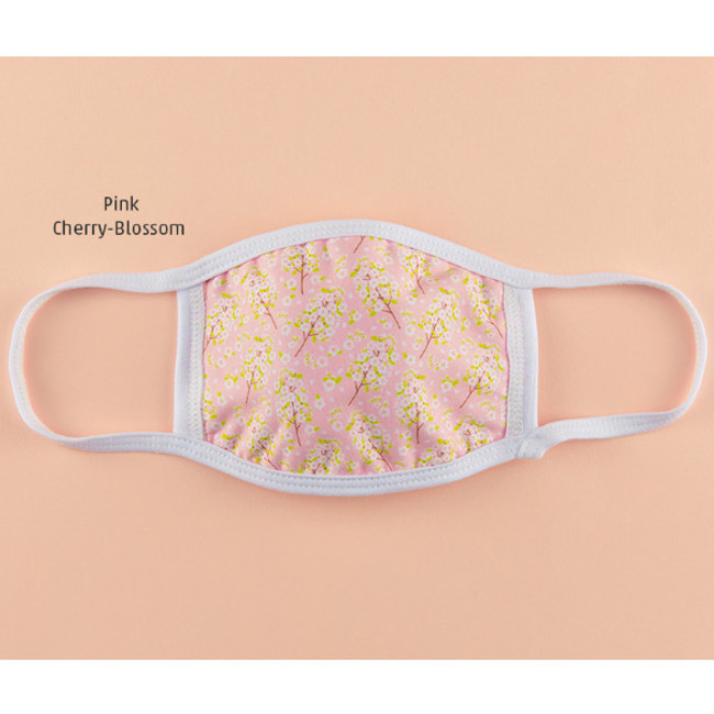 Pink cherry blossom - Pattern cotton face mask