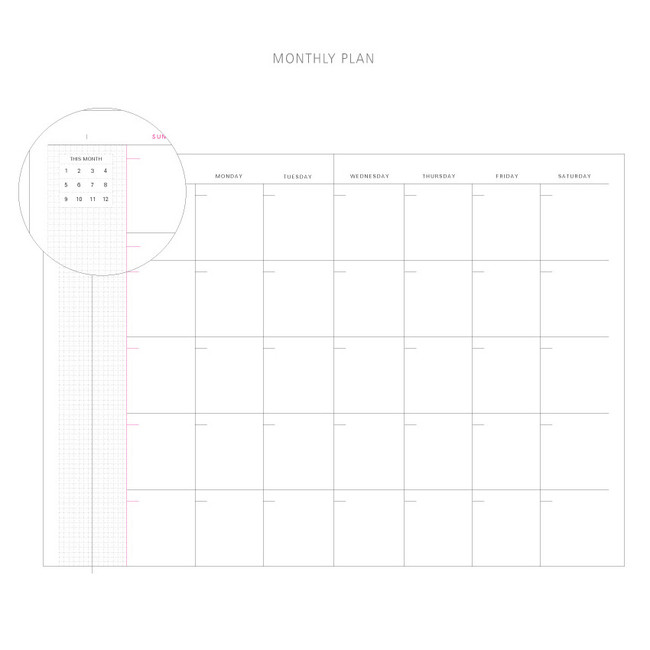 Monthly plan - Make it happen undated monthly planner ver.2