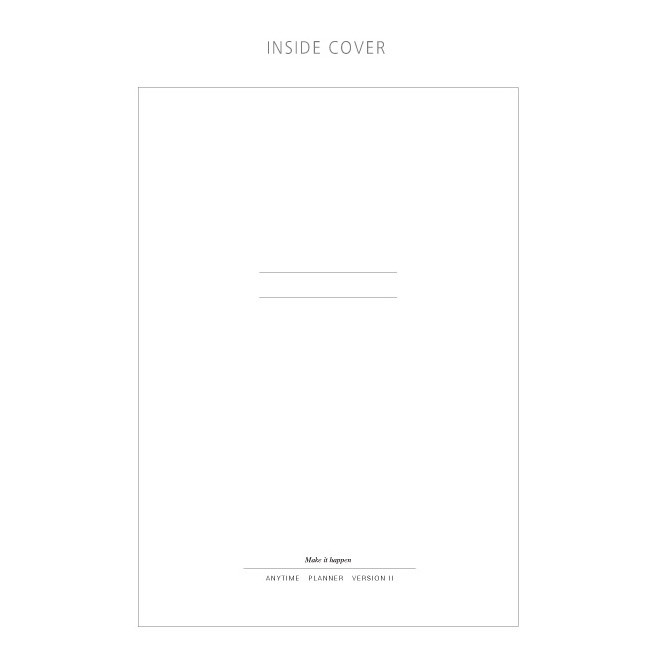 Inside cover - Make it happen undated monthly planner ver.2