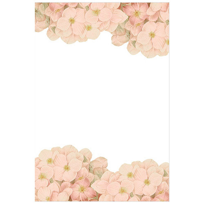 Romantic and Vintage hydrangea letter paper pad