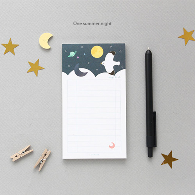 One summer night - Piyo checklist memo pad