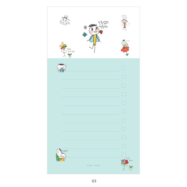 03 - Todac Todac checklist memo pad 