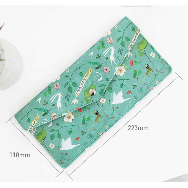 Indigo Willow story pattern pocket passport wallet fallindesign