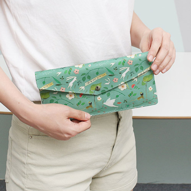 Indigo Willow story pattern pocket passport wallet fallindesign