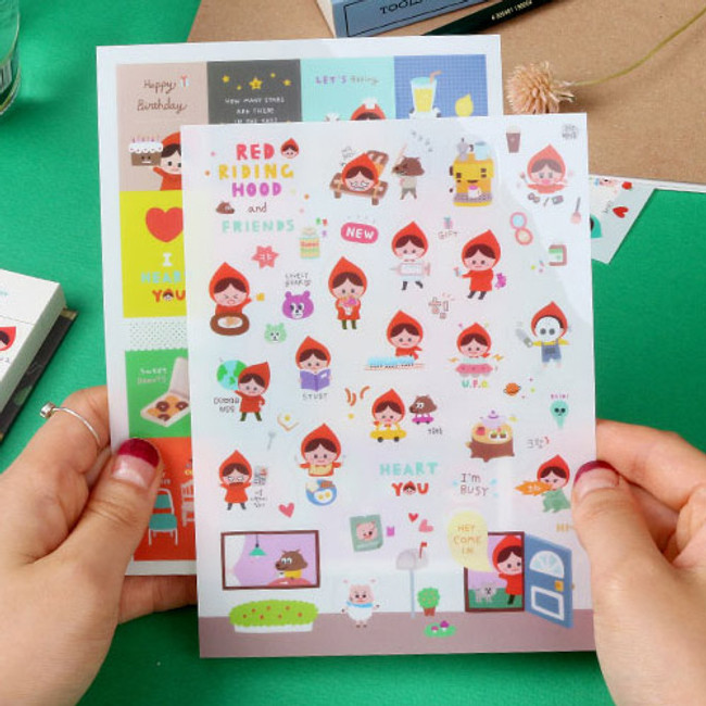 Red riding hood and friends sticker set