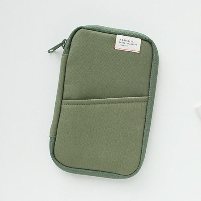 Light green - A low hill zip around pocket multi pouch