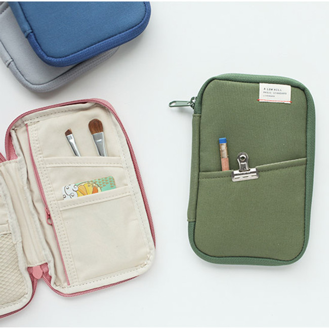 A low hill zip around pocket multi pouch