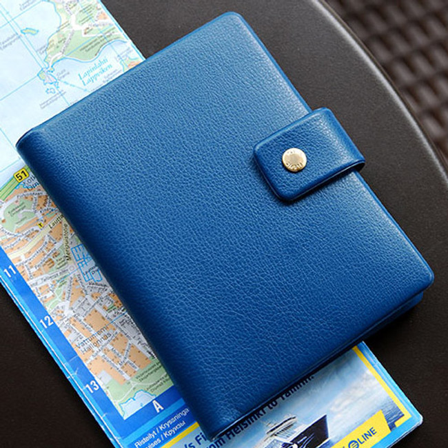 Navy blue - Start of travel RFID blocking passport cover