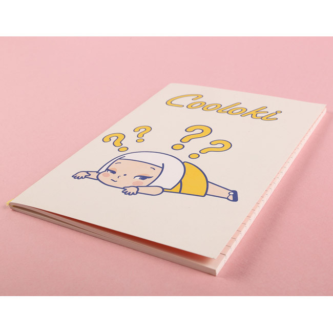 B - Cute girl thread stitching class lined notebook