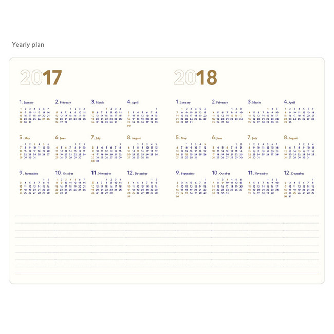Yearly plan - 2017 Byfulldesign Making memory mini dated weekly planner