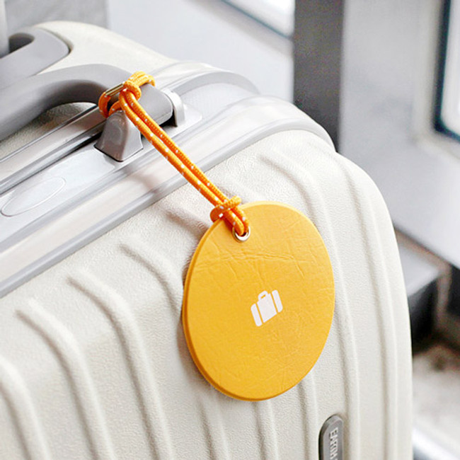 Yellow - 2NUL Travel shape luggage name tag