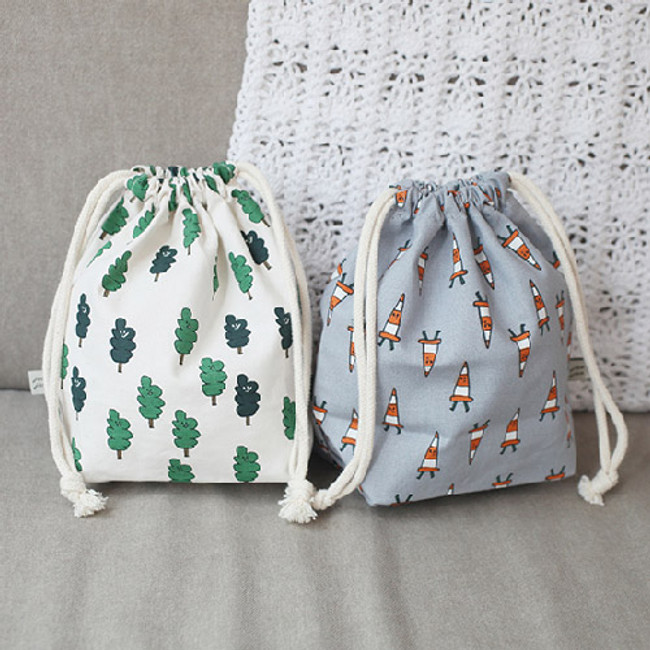 Jam Jam pattern drawstring pouch