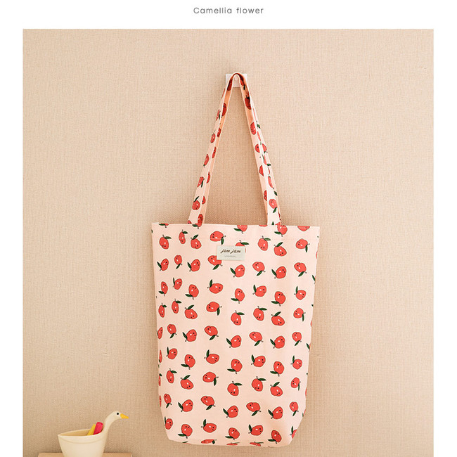 Camellia flower - Jam Jam cute pattern shoulder tote